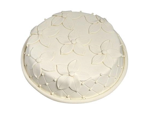 Witte gendertaart met witte vulling