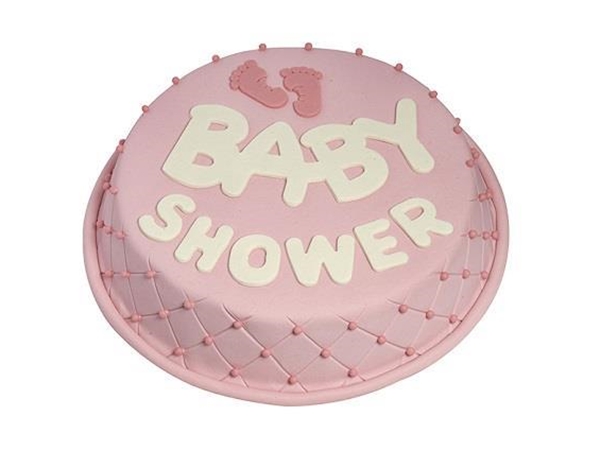 Baby shower taart roze