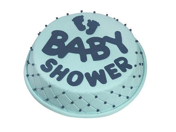 Baby shower taart blauw
