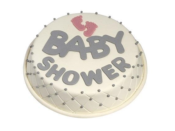 Baby shower taart wit