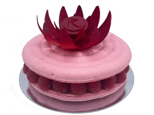 Frambozen macarontaart 6 pers