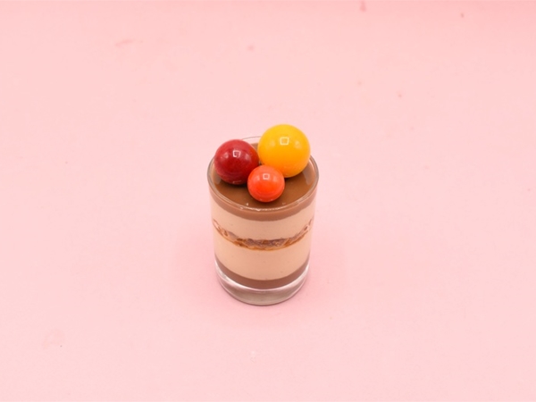 Dessert in glas: Caramel